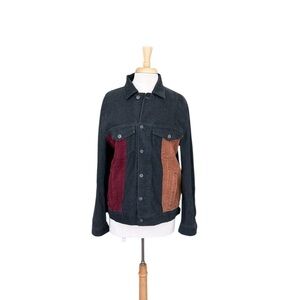 Barney Cools Unisex Multicolor Panel Cotton Denim Jacket Size L